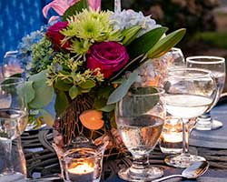 floral arrangement on a table