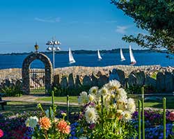 ocean view with sail boats